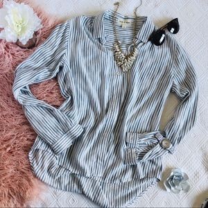 Cloth & Stone Striped Blouse, XS